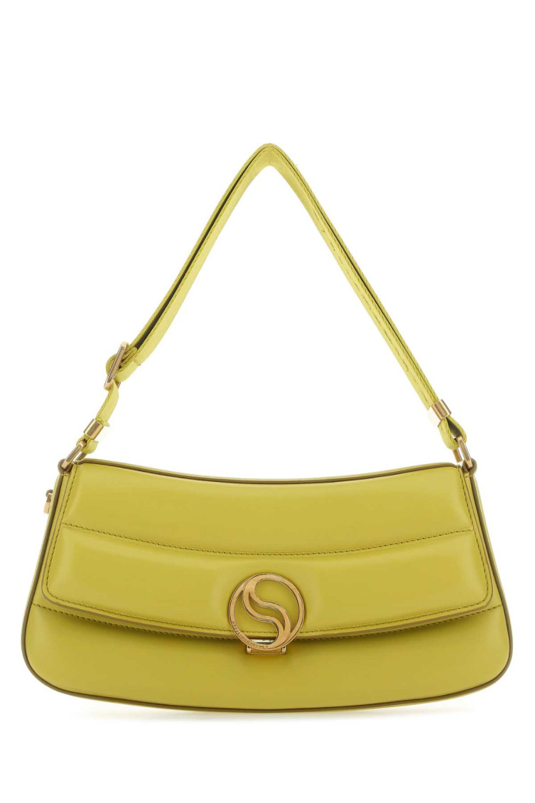 STELLA MCCARTNEY LEMON GREEN S-WAVE SHOULDER BAG