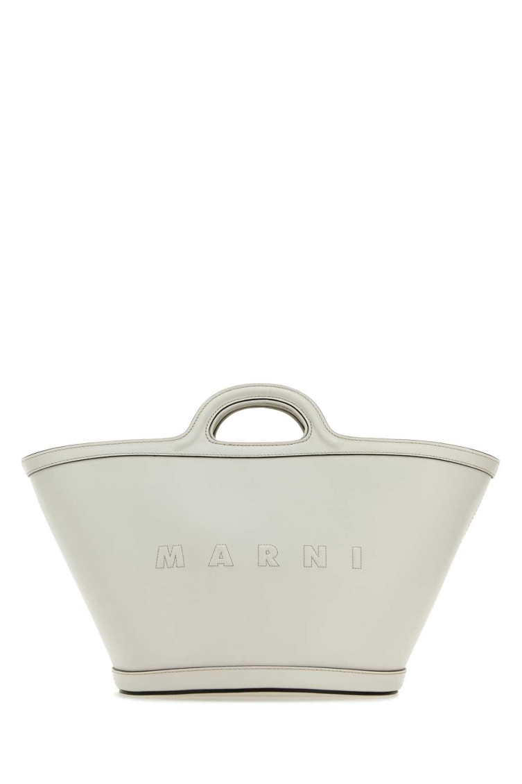 Marni White Leather Small Tropicalia Handbag In White