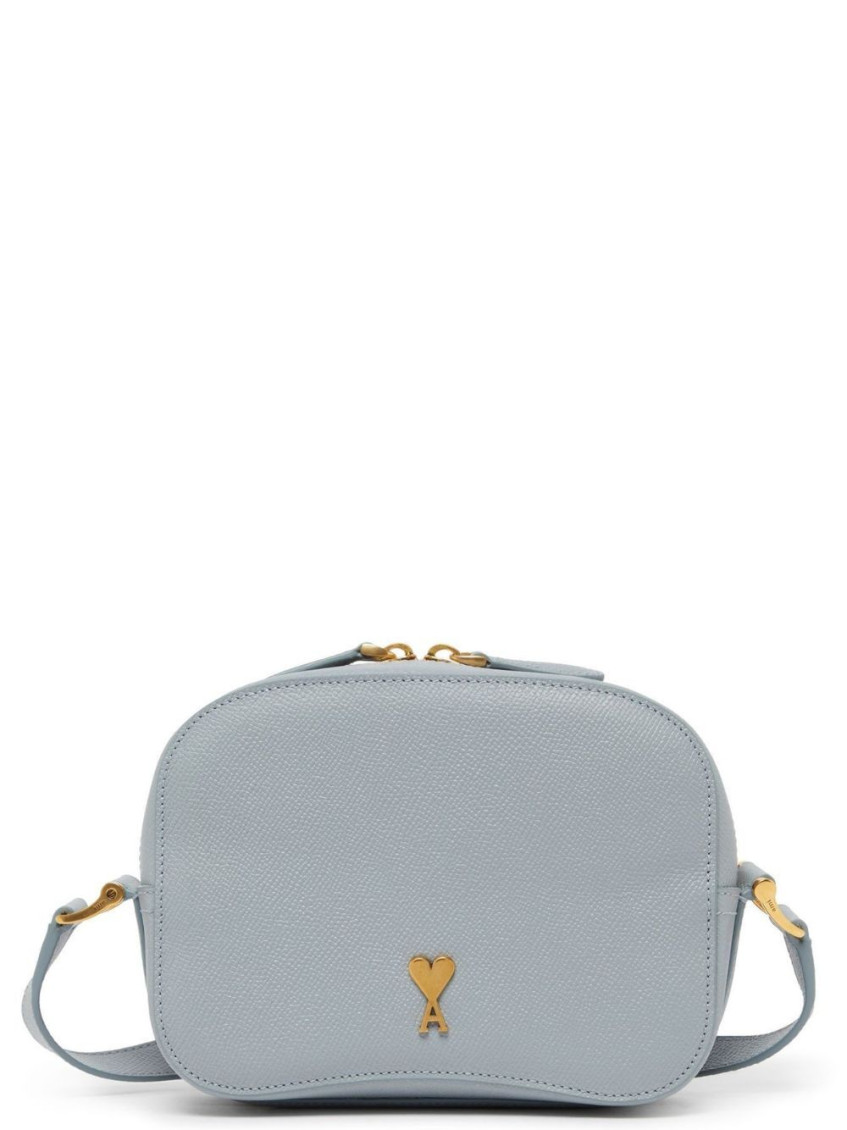 Ami Alexandre Mattiussi Blue Logo Crossbody Bag In Blue
