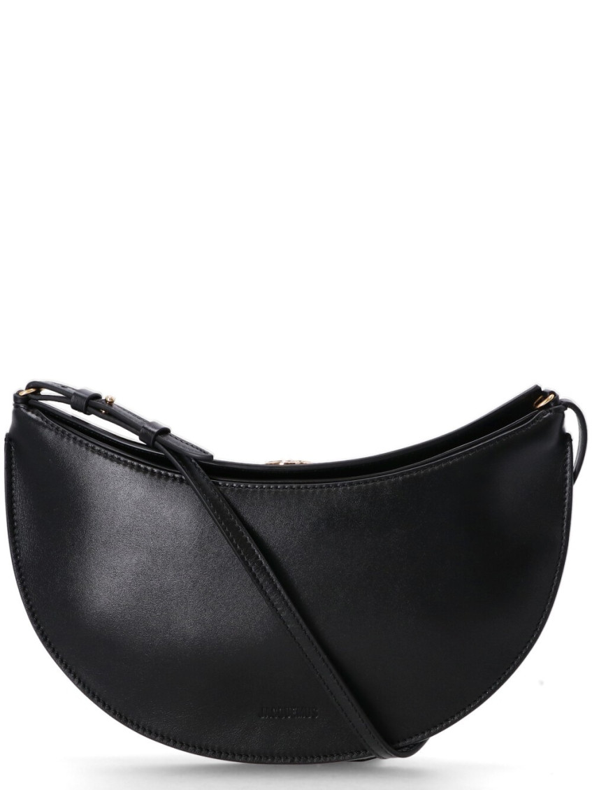 Jacquemus Black Ovalo Small Shoulder Bag In Black