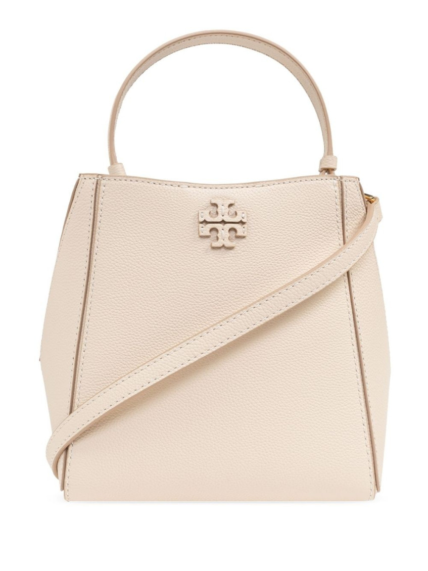 Tory Burch Beige Mcgraw Small Bucket Bag In Neutral