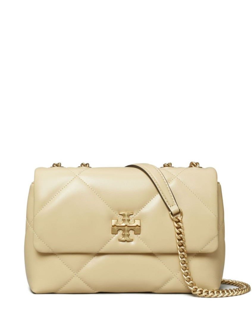 Tory Burch Kira Diamond Small Leather Shoulder Bag In Neutral