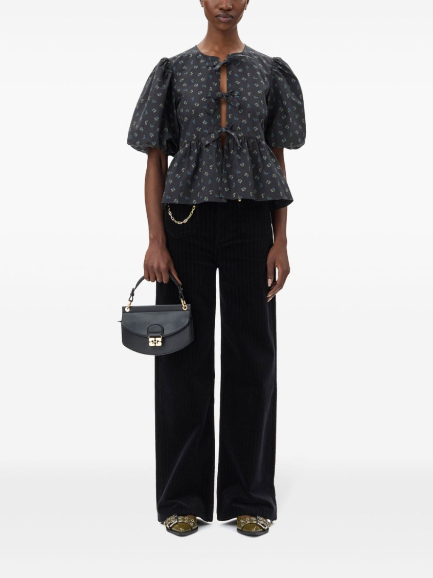 Ganni Apo G Mini Crossbody - Ganni - Cotton - Black Ganni Apo G Mini Crossbody - Ganni - Cotton - Black