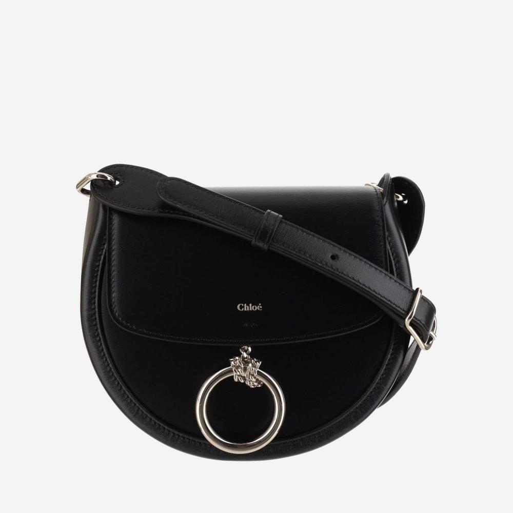 Chloé Two-tone Raffia And Leather Small Kerala 25 Bucket Bag In Black