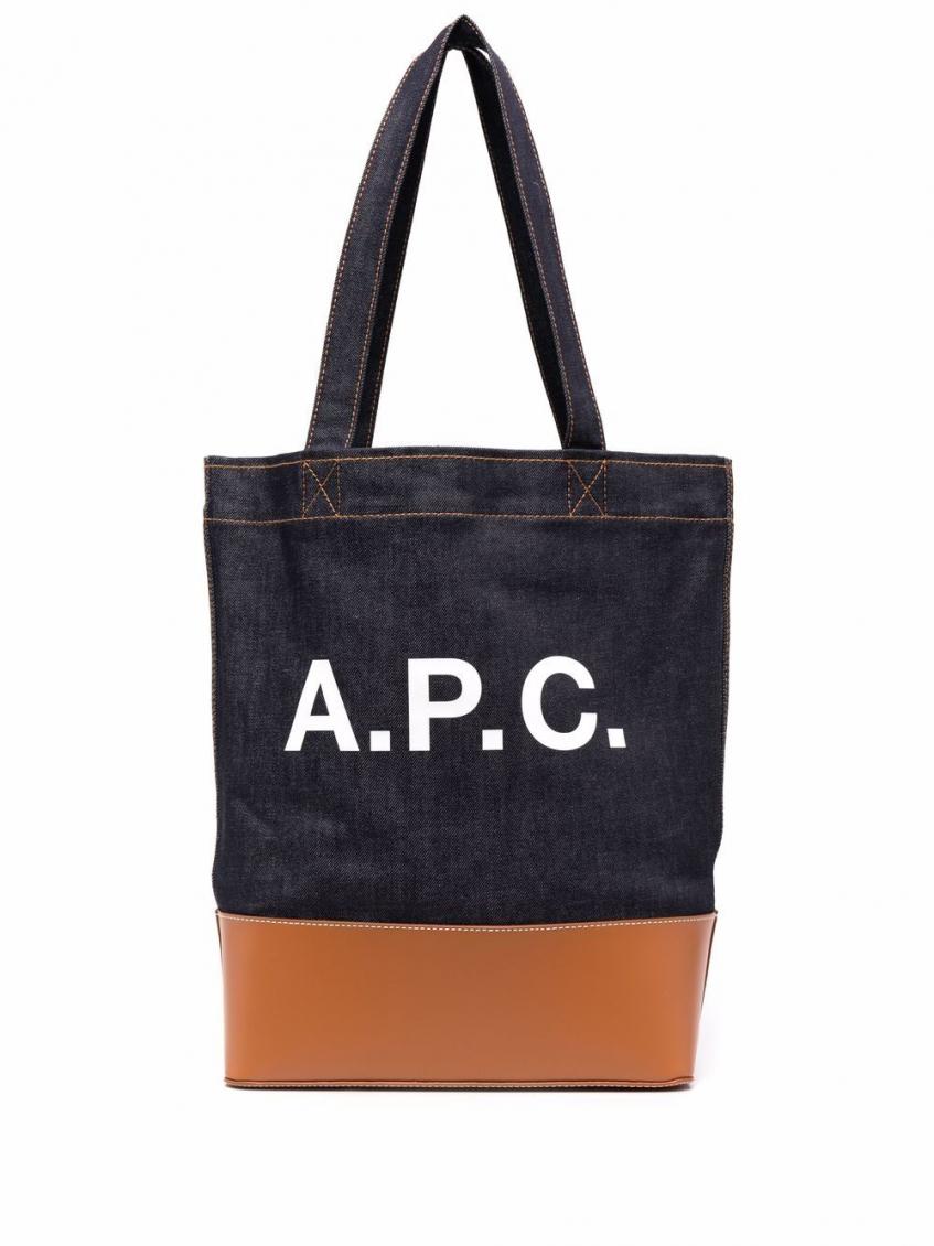Apc Axelle Small Tote Bag In Blue
