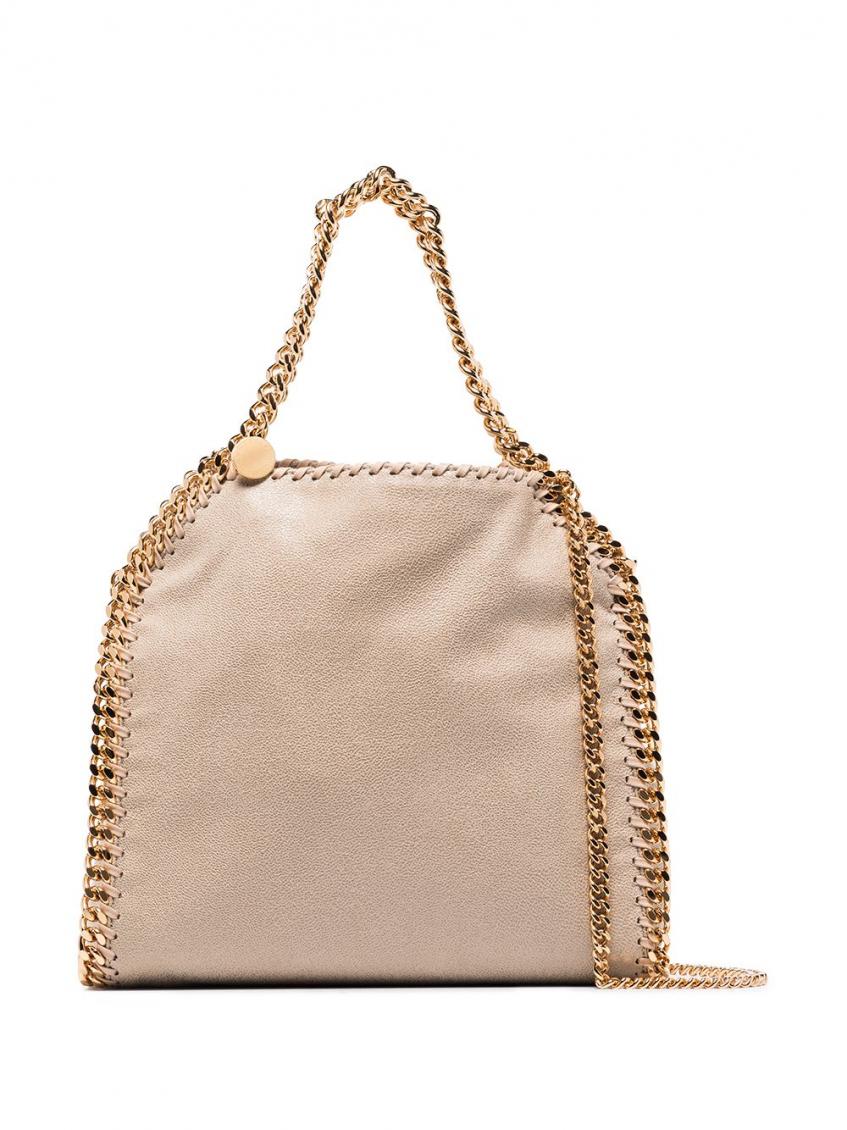Stella Mccartney Beige Falabella Mini Tote Bag In Beige