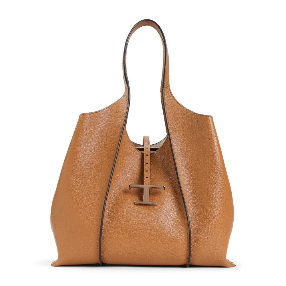 Tod's Brown T Timeless Tote In Brown