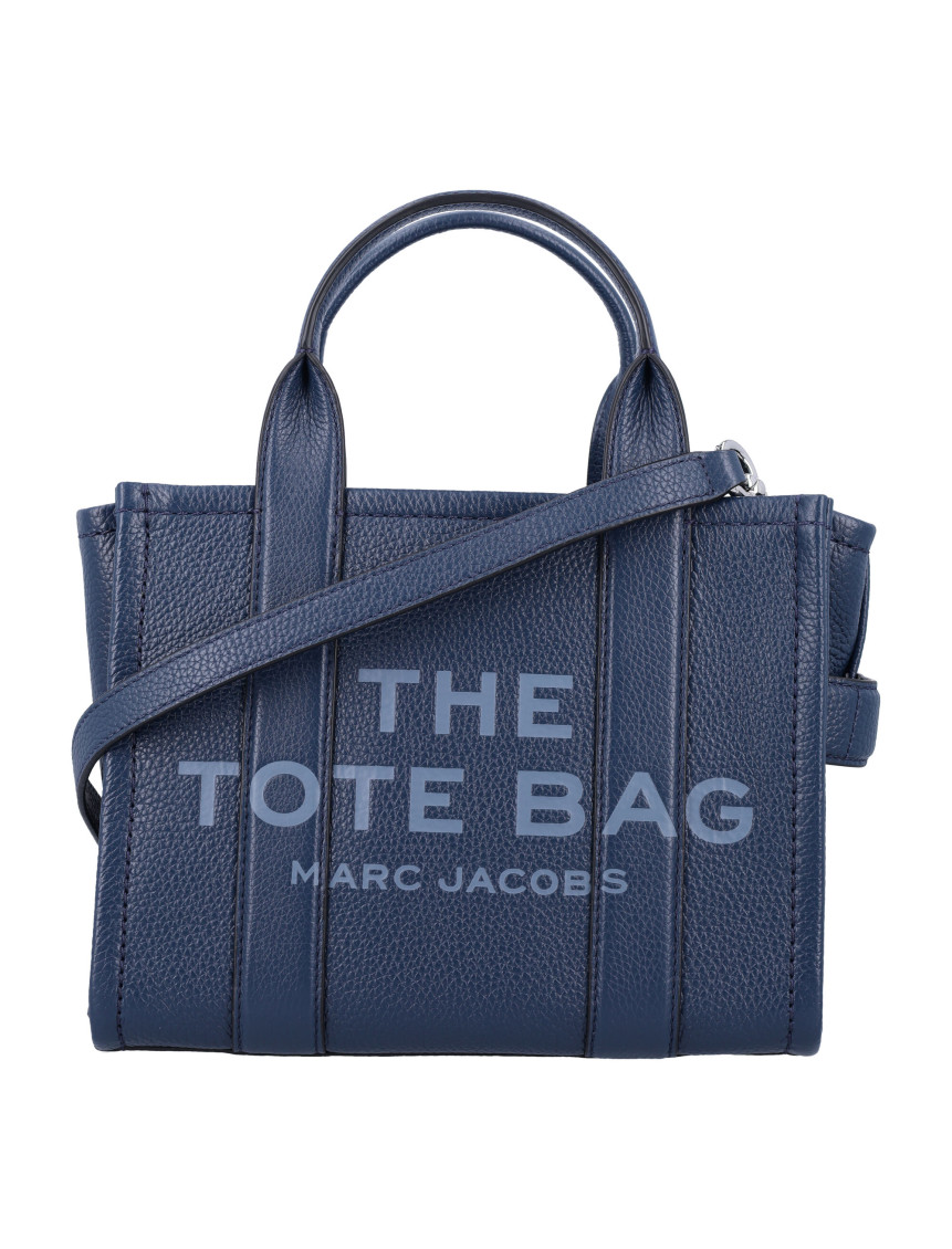 Marc Jacobs Navy Blue The Leather Small Tote In Blue
