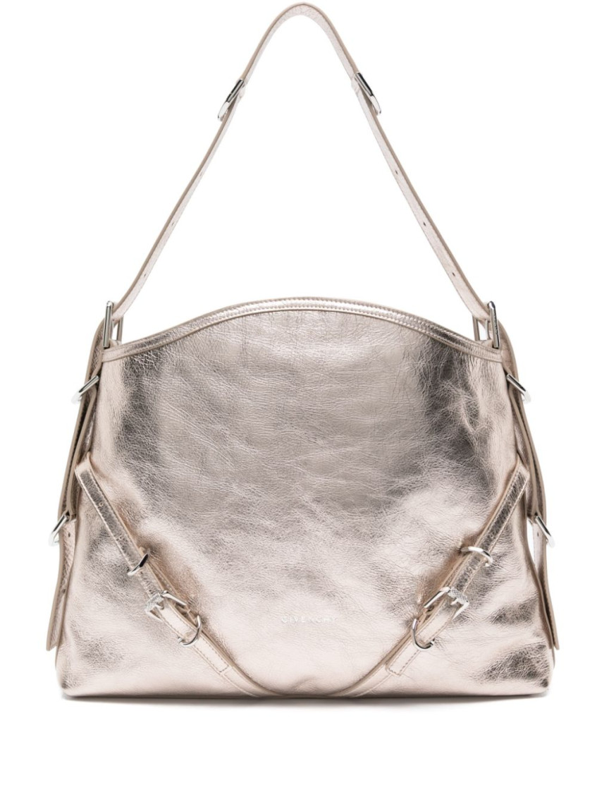 Givenchy Golden Voyou Medium Shoulder Bag In Golden
