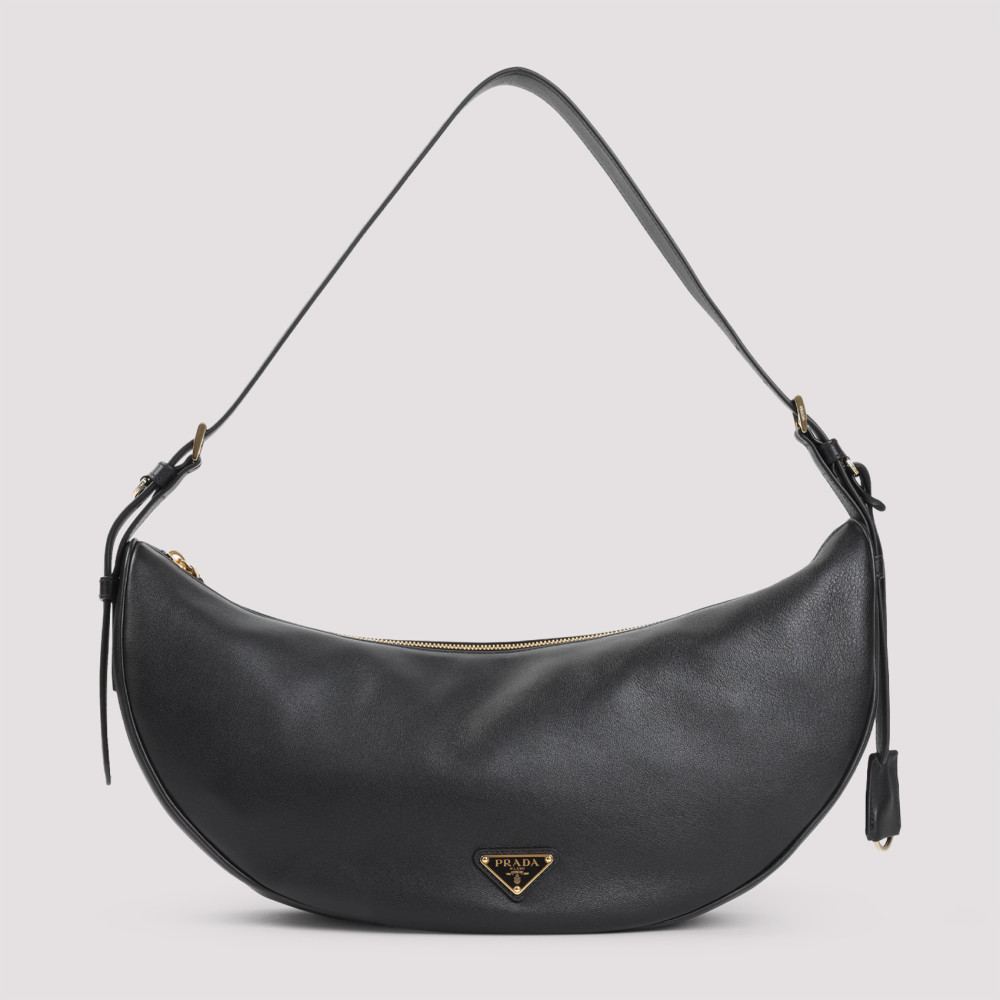 Prada Re-nylon And Leather Medium Top-handle Bag With Padlock