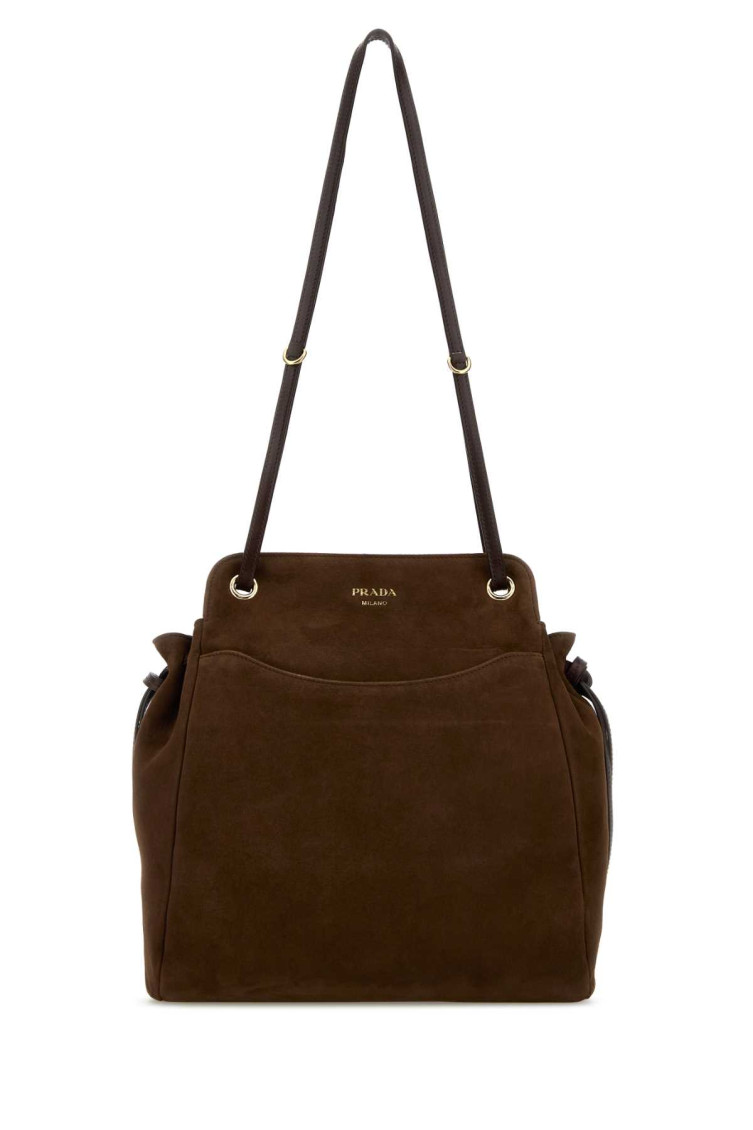 Prada Brown Carry Medium Tote In Brown