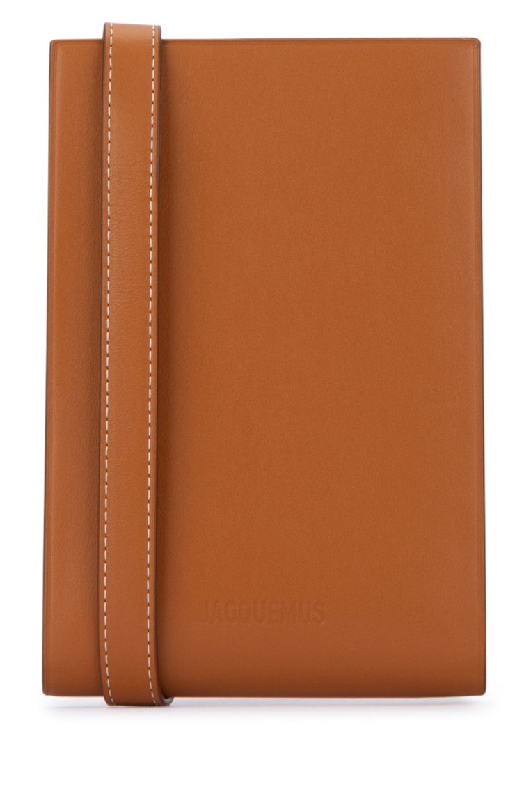 Jacquemus Structured Rectangular Crossbody With Adjustable Strap In Light Brown