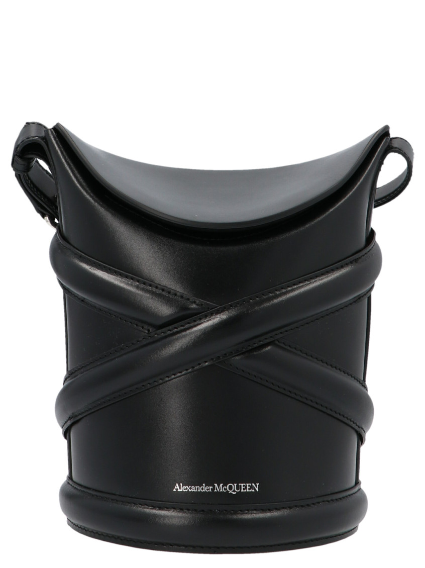 Alexander Mcqueen Black The Curve Small Crossbody Bag In Black