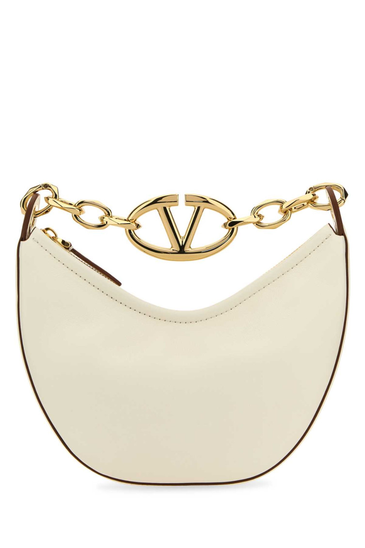 VALENTINO GARAVANI WHITE MINI VLOGO MOON SHOULDER BAG