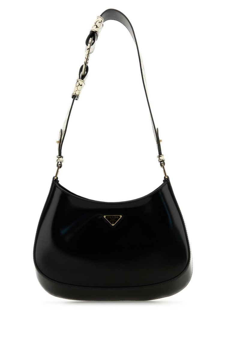 Prada Black Leather Cleo Shoulder Bag