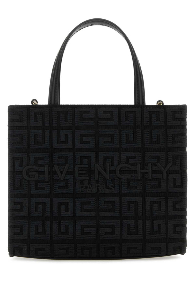 Givenchy Woman Black Fabric Mini G-tote Handbag In Black