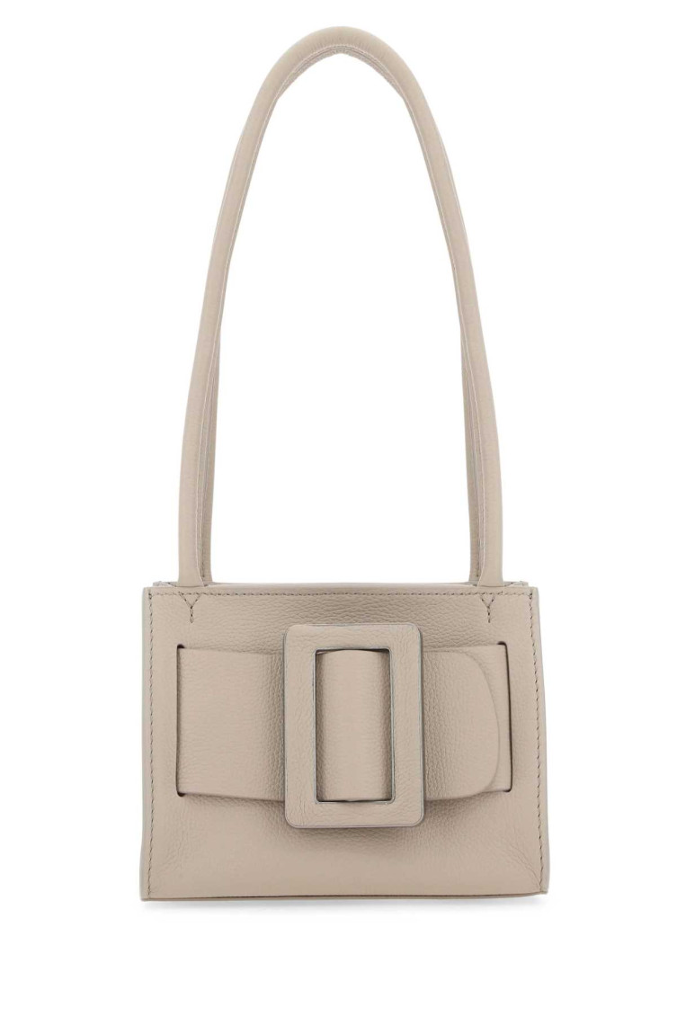 Shop Boyy Dove Grey Leather Bobby 18 Soft Shoulder Bag