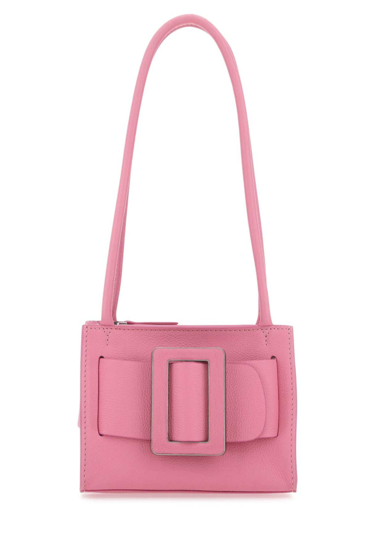 Shop Boyy Pink Leather Bobby 18 Soft Shoulder Bag