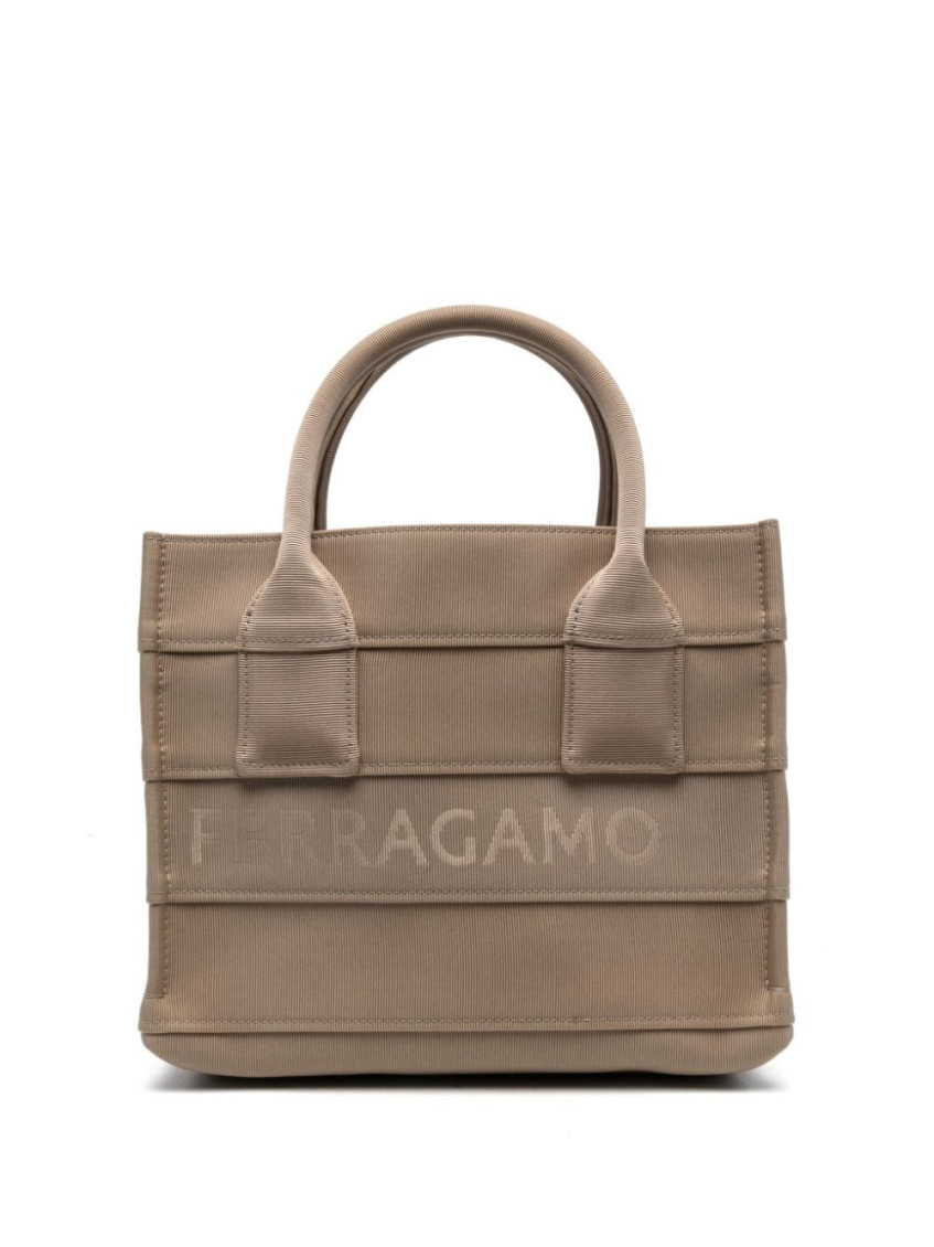Ferragamo Beach Tote Top Handles In Beige