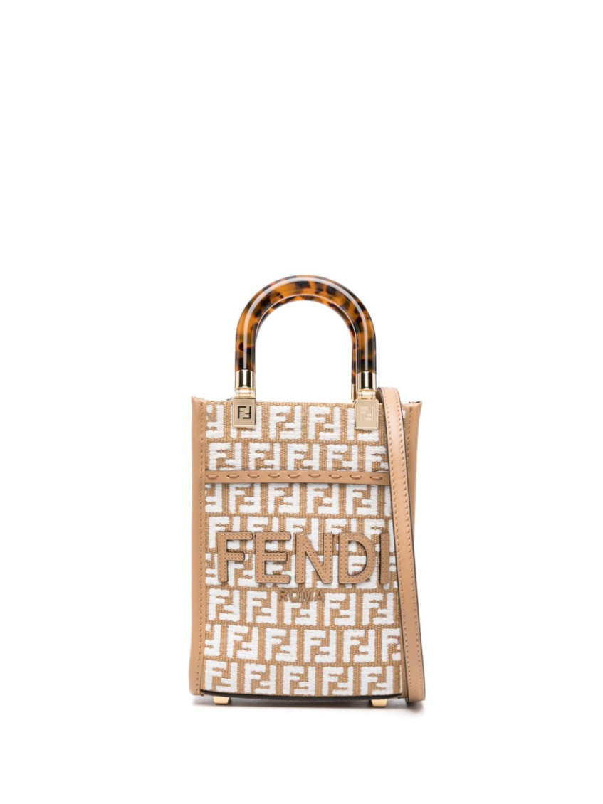 Fendi Beige Sunshine Mini Satchel Bag