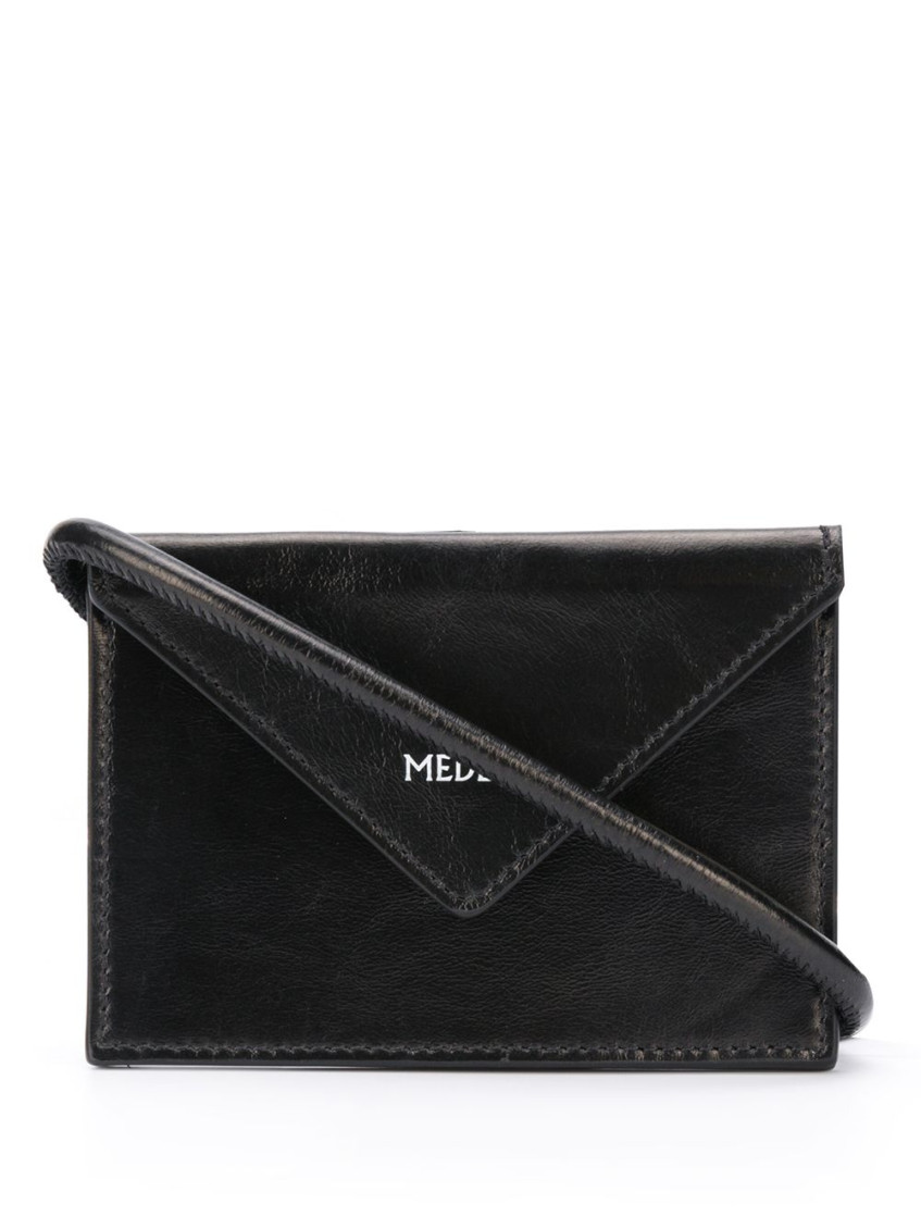 Medea Black Envelope Shoulder Bag In Black
