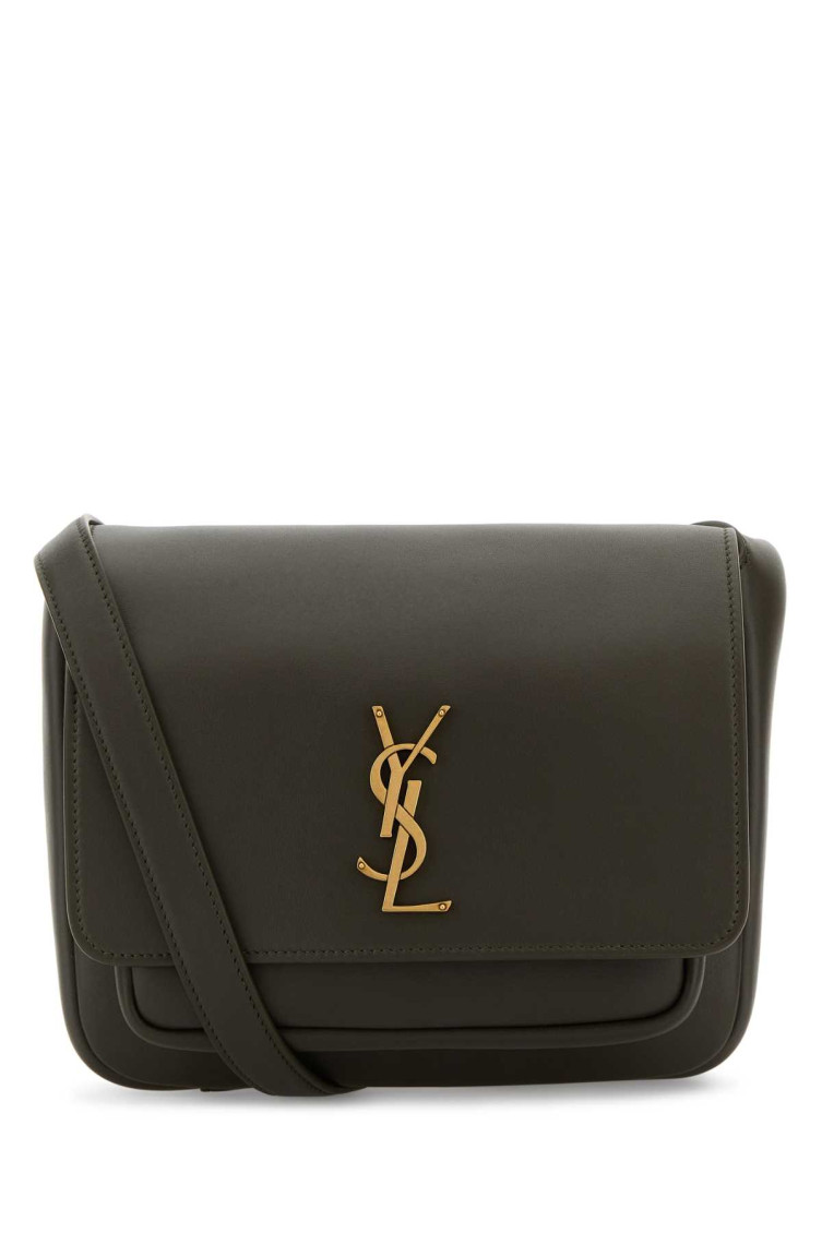 Saint Laurent Bottle Green Leather Niki Crossbody Bag