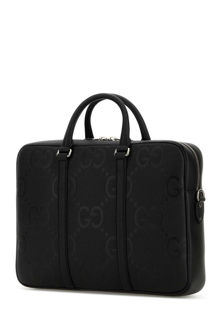 Gucci Black Jumbo Gg Medium Briefcase Bag for Men Online India at