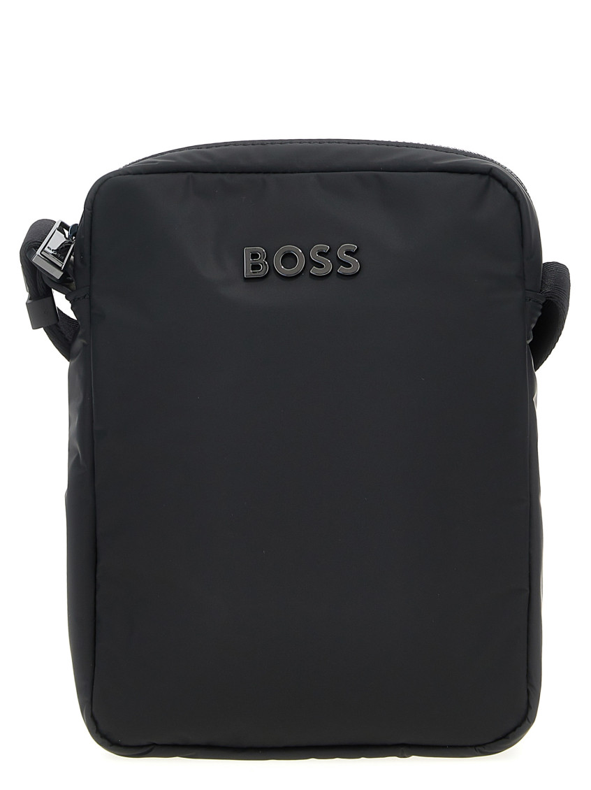 Hugo Boss Logo Shoulder Strap Crossbody Bags Black