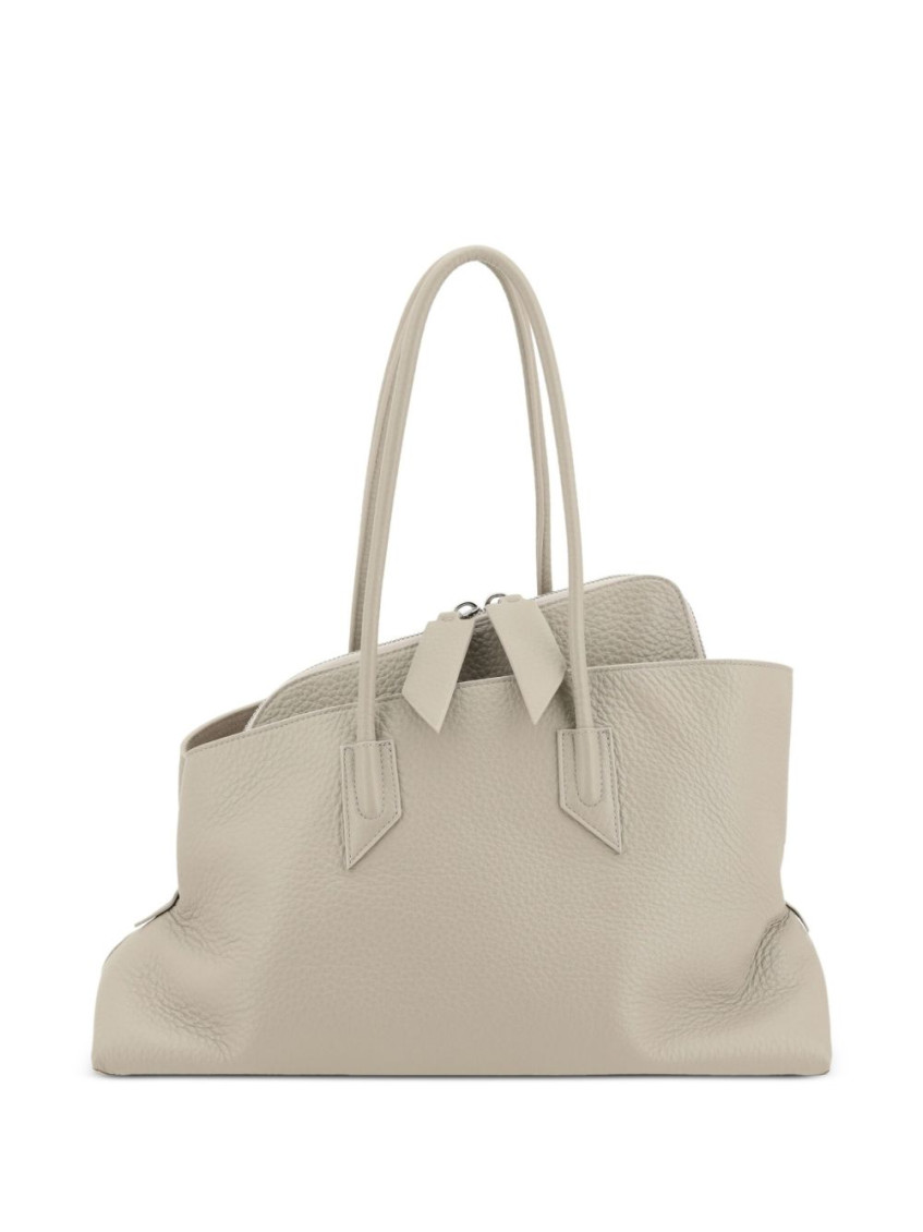 Attico Beige La Passeggiata Medium Shoulder Bag In Sand