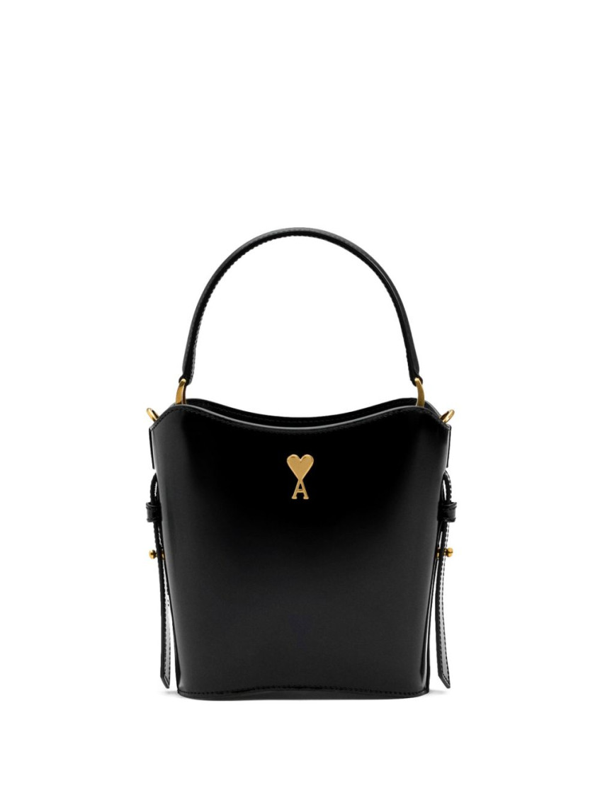 Ami Alexandre Mattiussi Ami Paris Women Leather Bucket Bg In Black