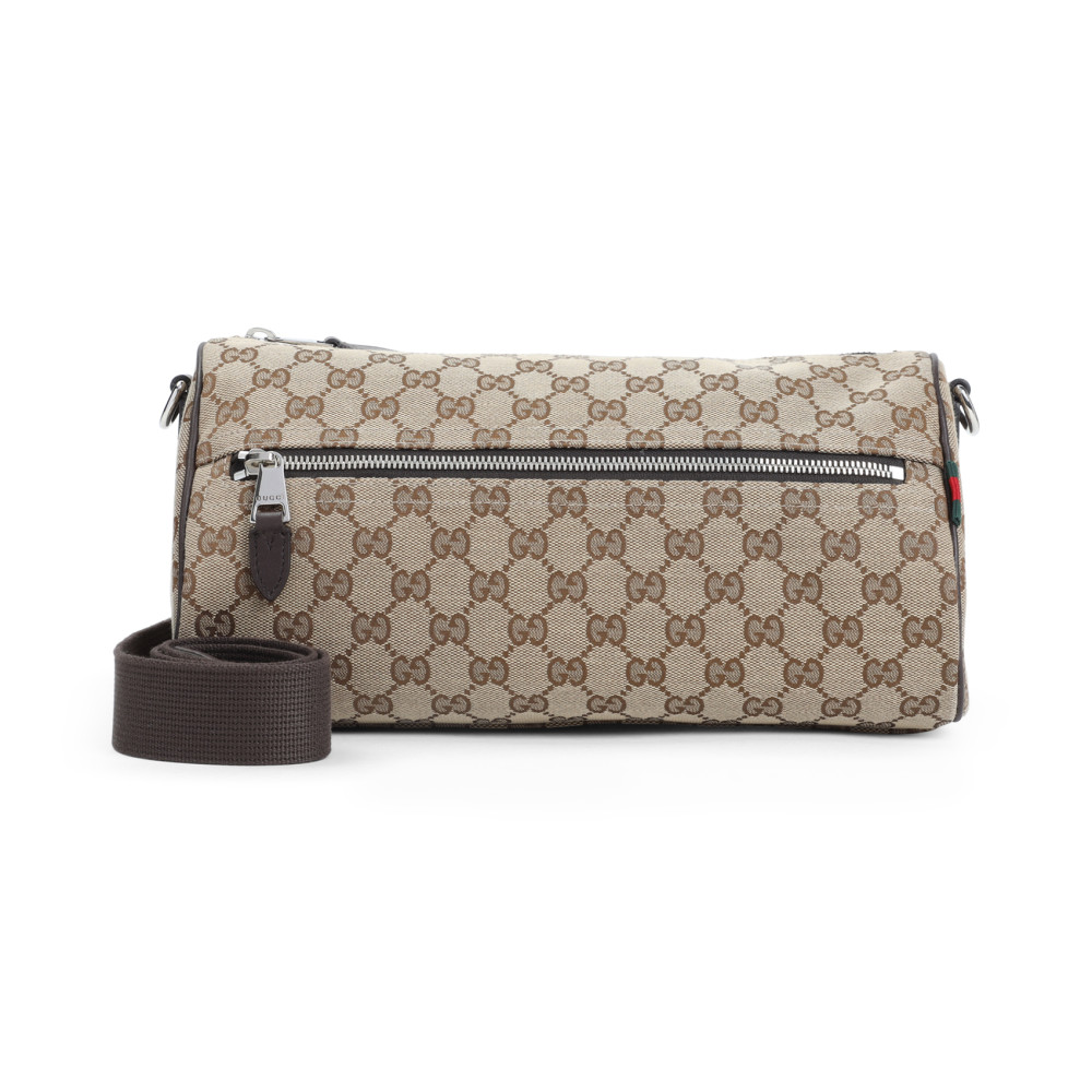 Gucci Beige Gg Canvas Crossbody Bag In Sand