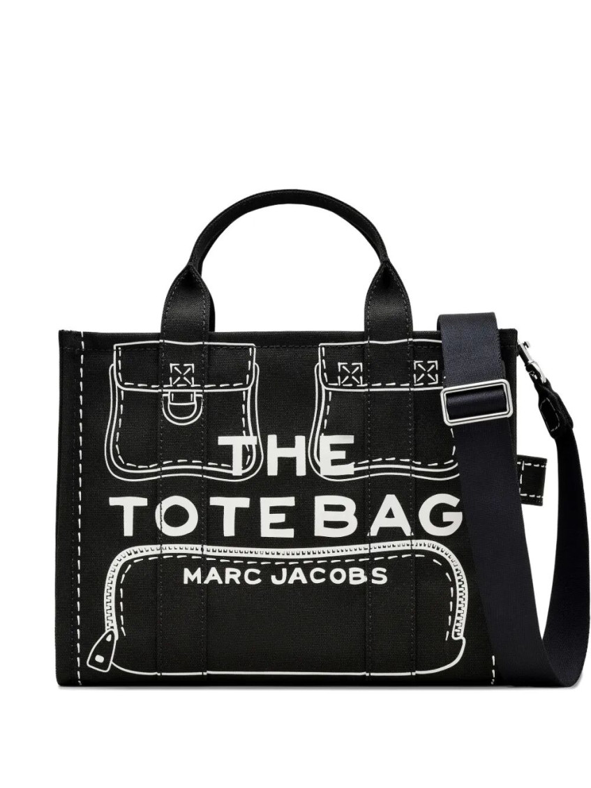 Marc Jacobs Black The Trompe Loeil Medium Tote