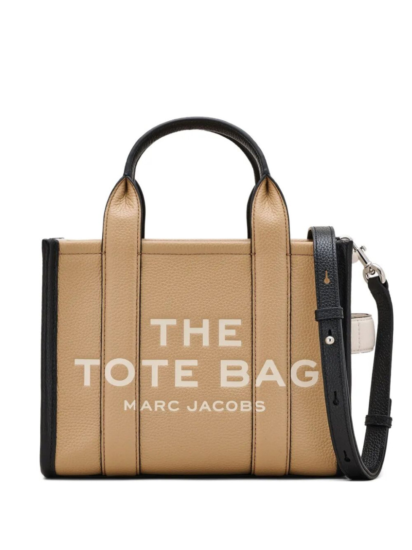 Marc Jacobs Beige The Color Block Small Tote In Sand