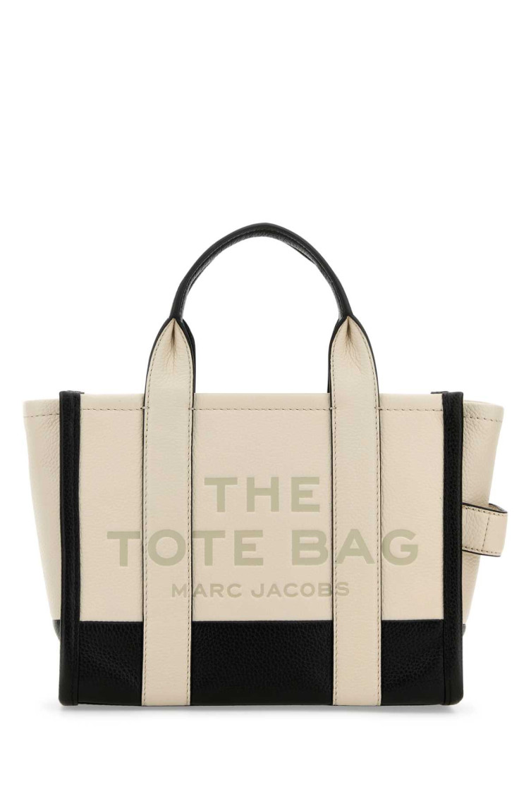 Marc Jacobs Two-tone Leather Small The Tote Bag Handbag In White