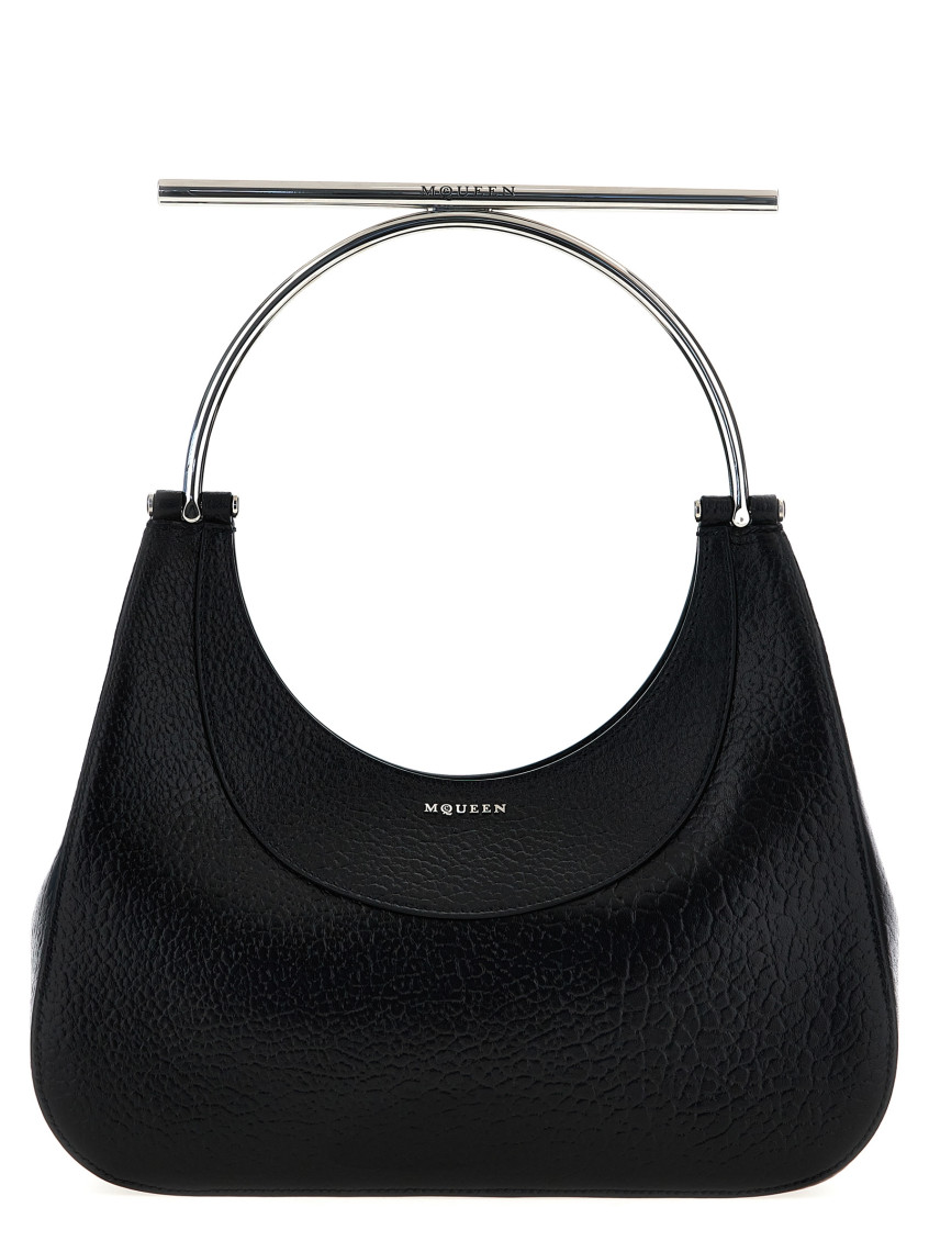 Alexander Mcqueen Mini Cross-bar Shoulder Bag In Black