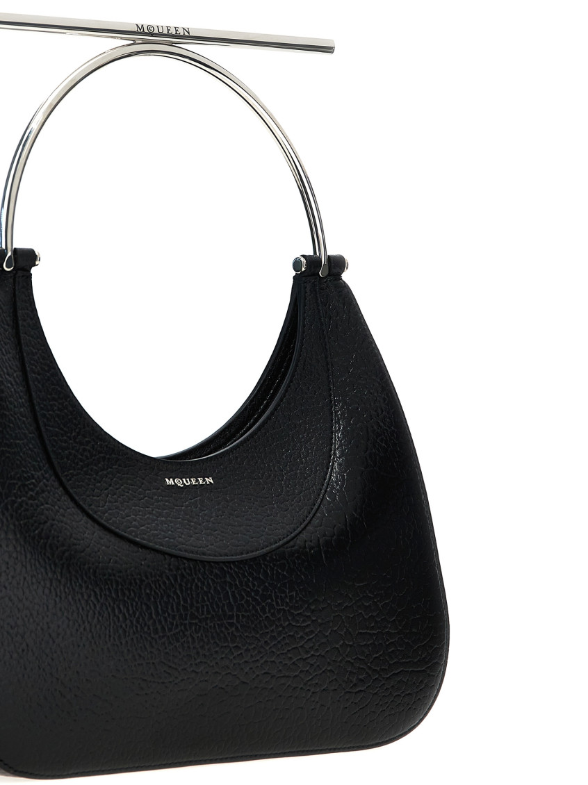 ハンドバッグ Alexander Mcqueen Black Leather Cross-Bar Handbag Alexander McQueen Black Leather Mini Cross-bar Handbag