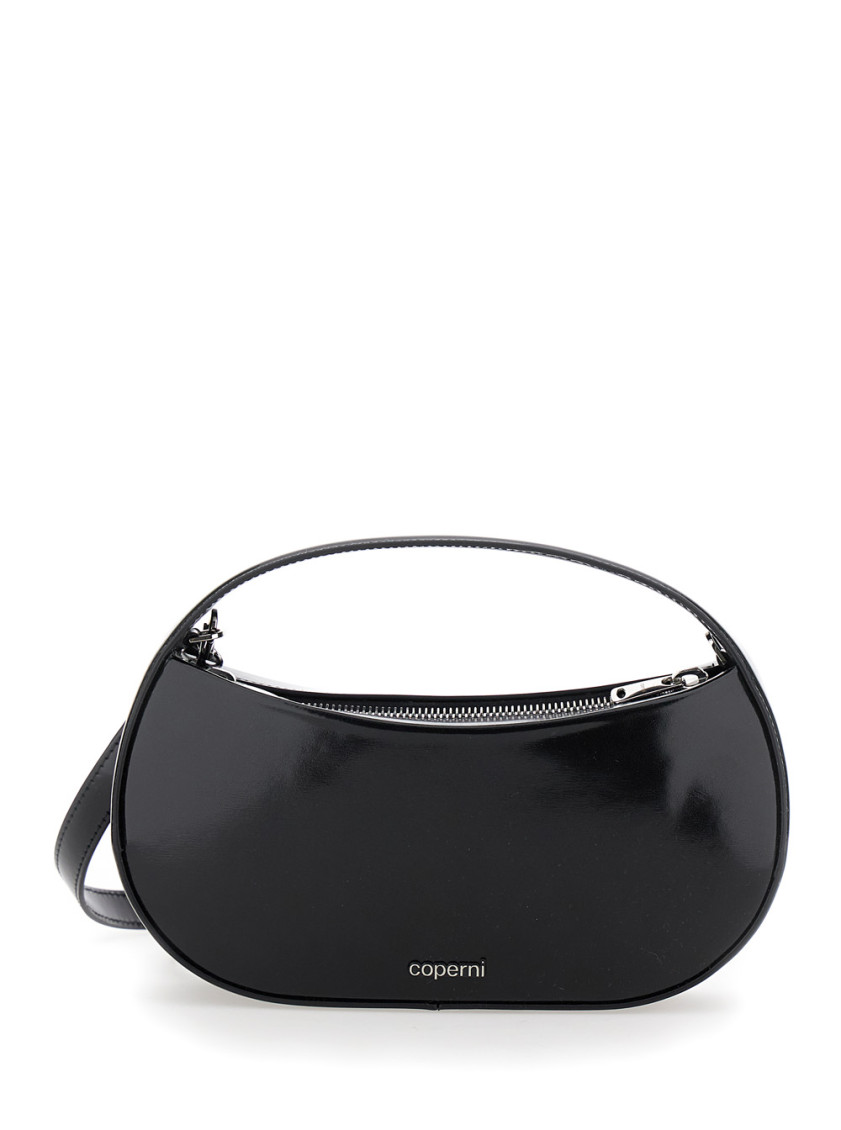 Coperni 'sound Swipe Small' Black Handbag With Logo Detail In Black