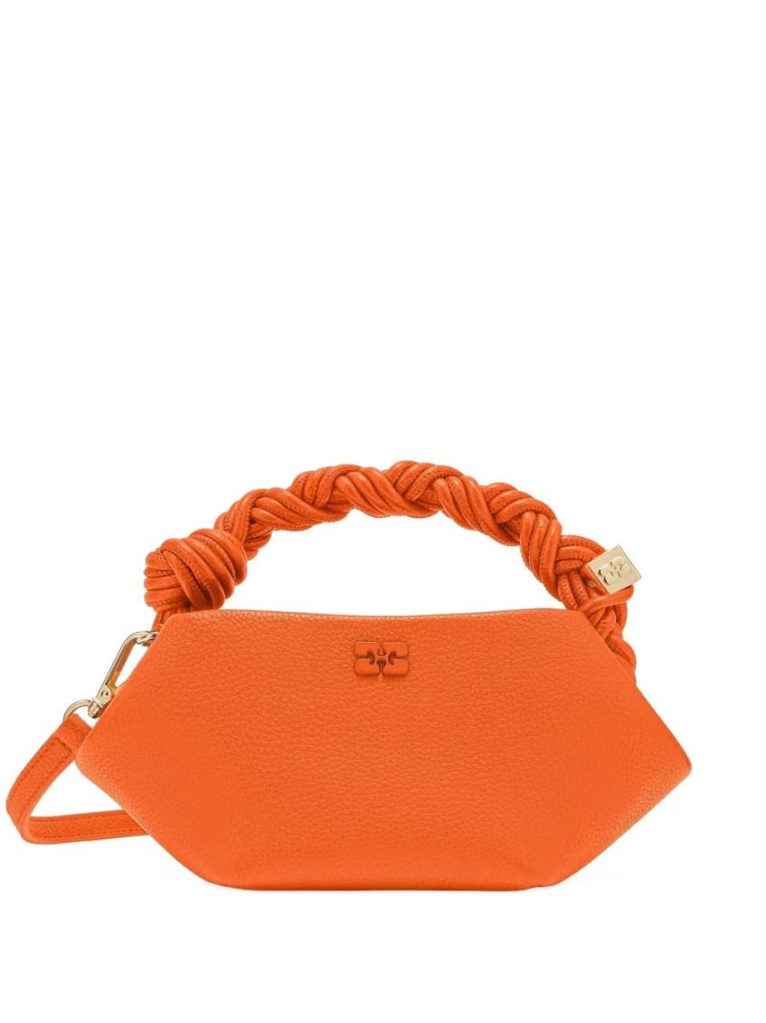 Ganni Orange Bou Mini Crossbody Bag In Orange