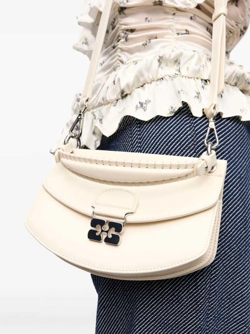 Ganni White Apo G Shoulder Bag for Women Online India at Darveys.com