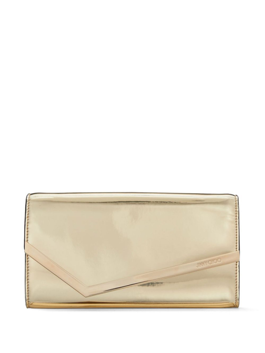 Jimmy Choo Golden Emmie Clutch In Golden