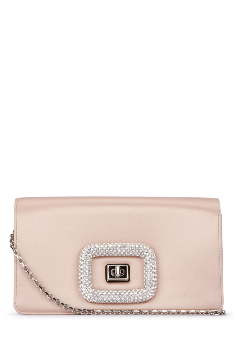 Roger Vivier Light Pink Viv De Choc Clutch In Light Pink