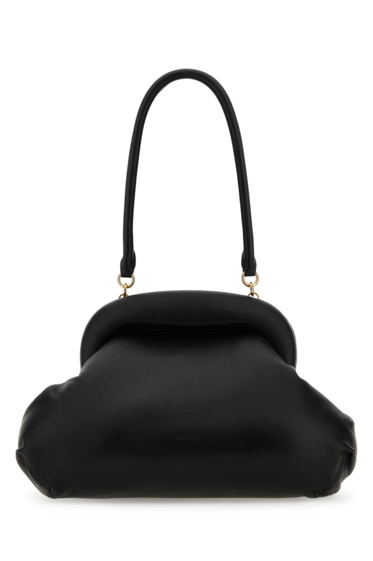 Sportmax Soft Structure Top Handle Clutch Bag In Black