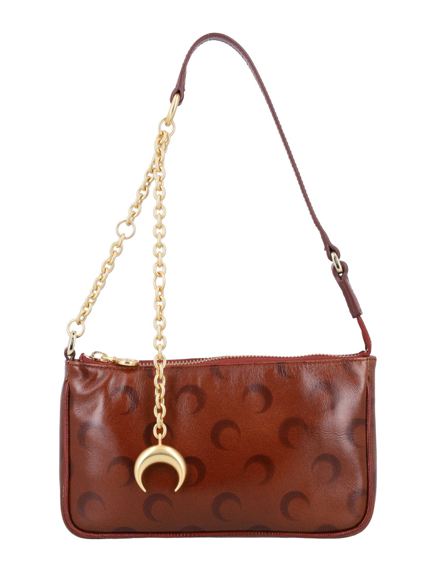 Marine Serre Brown Moon Strike Shoulder Bag In Brown