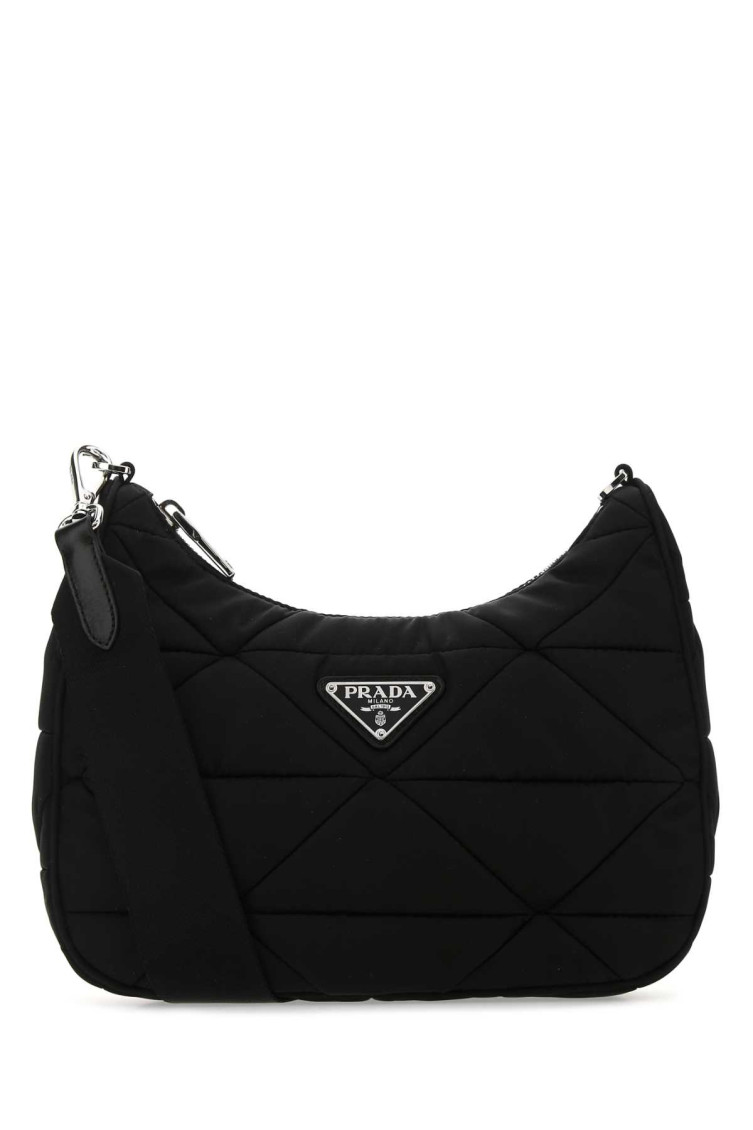 Prada Black Re-nylon Shoulder Bag In Black