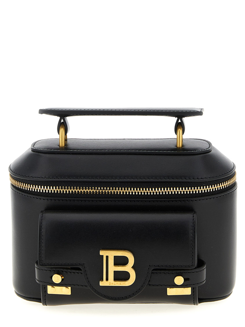 Balmain Black B-buzz Vanity Handbag In Black