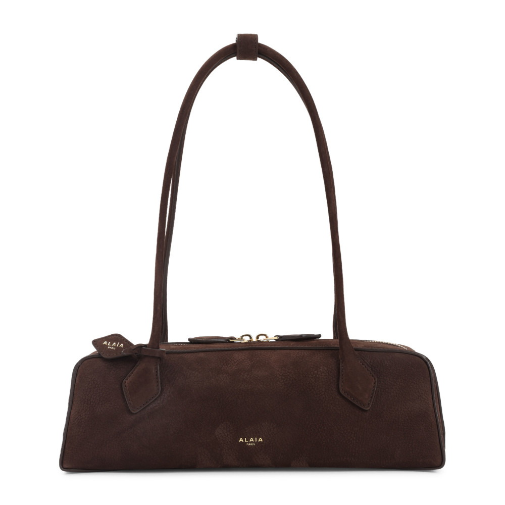 Alaïa Alaia Women Teckel Medium Suede Shoulder Bag In Brown