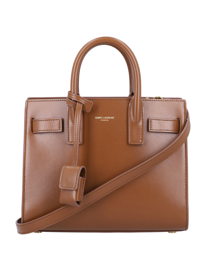 Saint Laurent Brown Sac De Jour Satchel