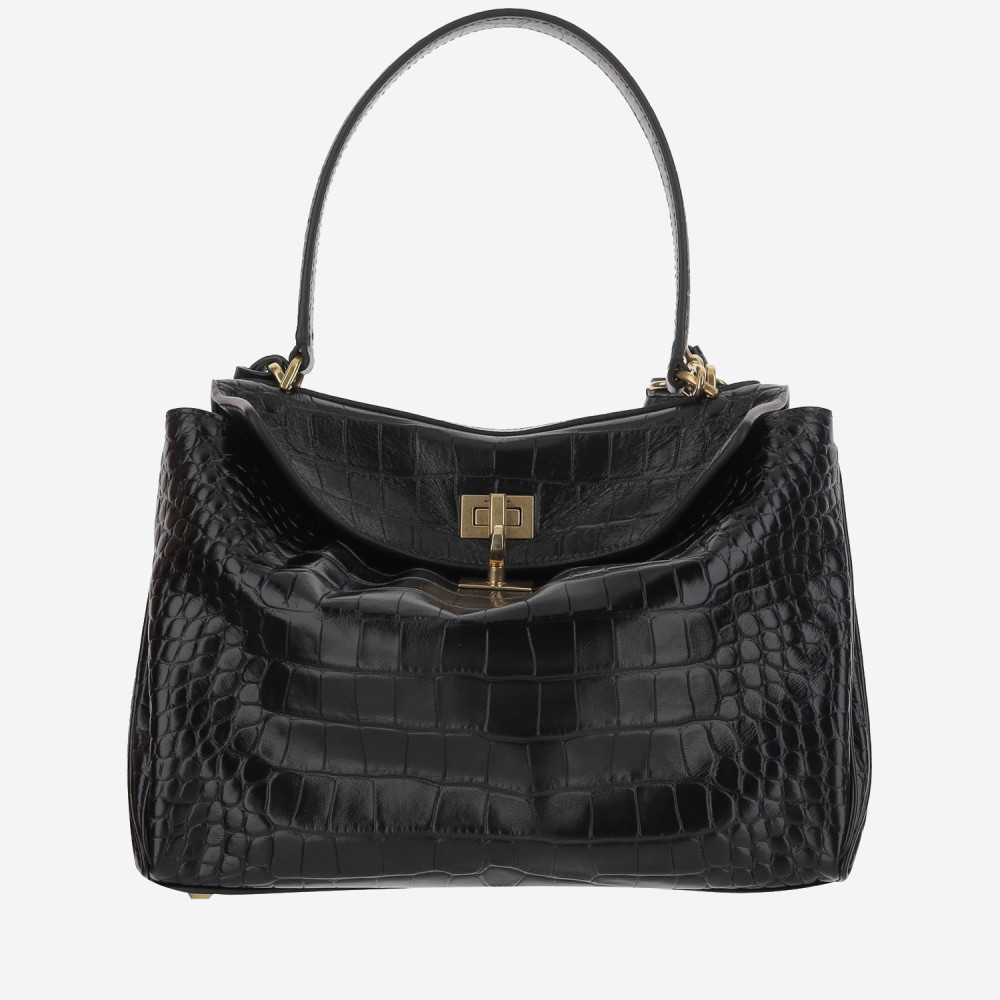 Balenciaga Black Rodeo Small Handbag In Black