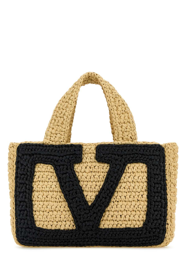 Valentino Garavani Natural Viva Superstar Small Tote In Sand