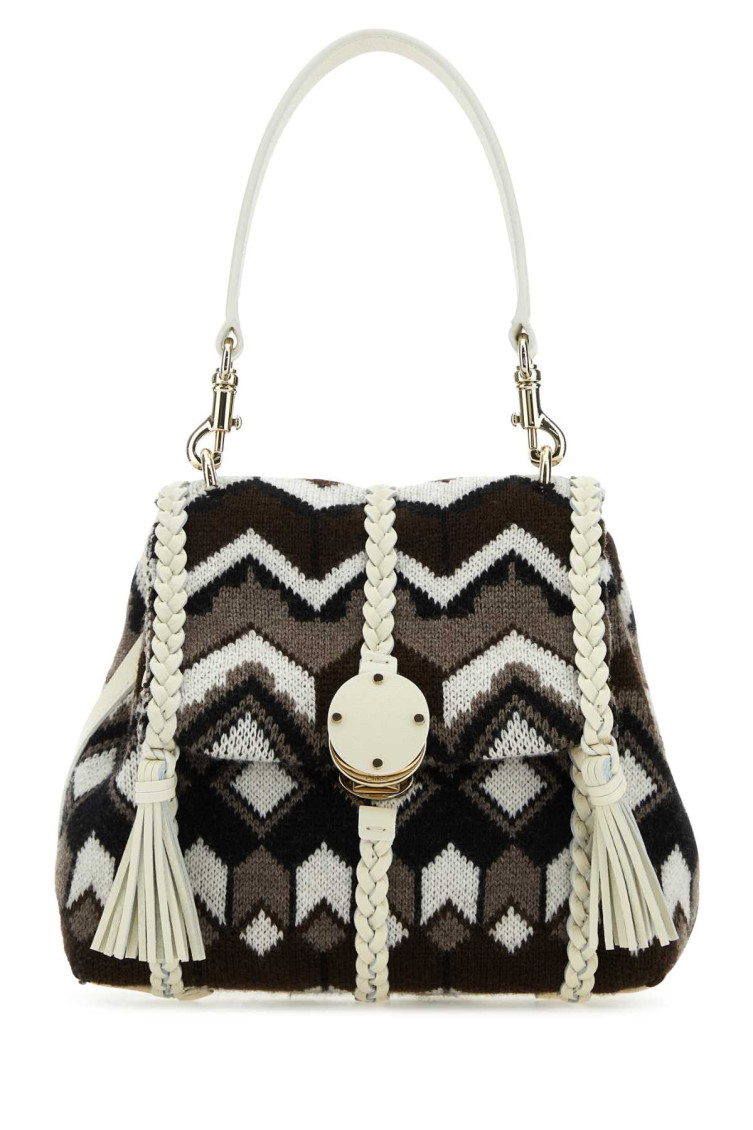 Chloé Embroidered Wool Small Penelope Handbag In Multicolor